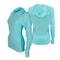 Mobile Cooling Women's Cooling Hooded Long-Sleeve Shirt, 92% Recycled Polyester, 8% Spandex Outer, Sky Blue, Size M MCWT03400321 - alternate 1